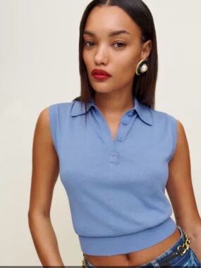 Reformation Carrie Linen Cotton Polo